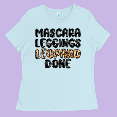 Mascara Leopard Done Ladies Tee Designed By Maliassmallbusiness