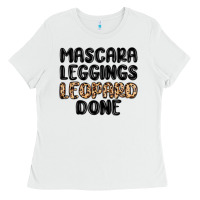 White mascara leopard done Ladies Tee - MaliasSmallBusiness