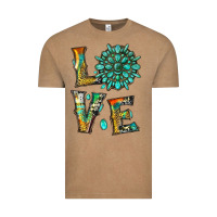 Vintage Coffee love with gemstone Vintage Tee - Artiststas