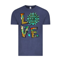 Vintage Denim love with gemstone Vintage Tee - Artiststas