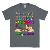 Charcoal Heather someone with autism has taught me love needs no wo Classic Tee - Artiststas