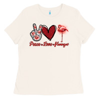 Bone Peace Love Flamingo Ladies Tee - Jasminsmagicworld