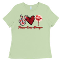 Matcha Peace Love Flamingo Ladies Tee - Jasminsmagicworld