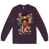 Plum July Girl Afro Woman Summer Long Sleeve Tee - texasbilliewilder