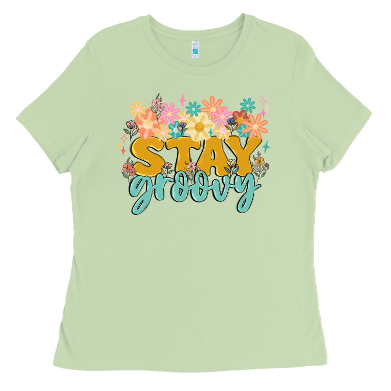 Stay Groovy Ladies Tee by MaliasSmallBusiness | Teevron
