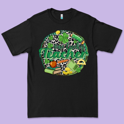 One Lucky Teacher Premium Tee Designed By Maliassmallbusiness