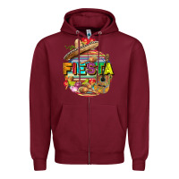 Burgundy Fiesta Zipper Hoodie - FaDigitalArtStudio
