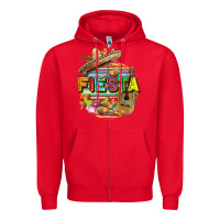 Red Fiesta Zipper Hoodie - FaDigitalArtStudio