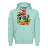 Seafoam Fiesta Zipper Hoodie - FaDigitalArtStudio