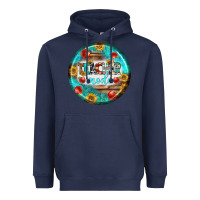 Navy teacher mode earrings Heavyweight Hoodie - BundleAndBundleShop