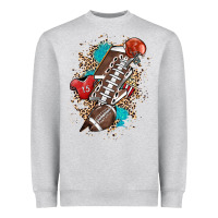 Football Lightning Bolt Leopard Heavyweight Sweatshirt | Teevron