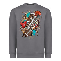Storm Football lightning bolt leopard Heavyweight Sweatshirt - HowdyJamesFarm