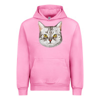 Fuchsia Pink American Shorthair Cat Face Urban Hoodie - LillyAllenDesigns