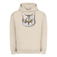 Pigment French Oak American Shorthair Cat Face Urban Hoodie - LillyAllenDesigns