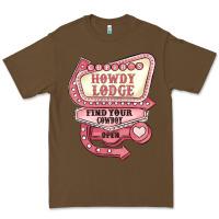Cacao cupids howdy lodge find your cowboy open Premium Tee - MaliasSmallBusiness