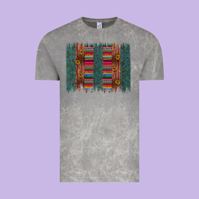 Sunflower Serape Brush Stroke Vintage Tee Designed By Artiststas
