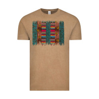 Vintage Coffee sunflower serape brush stroke Vintage Tee - Artiststas