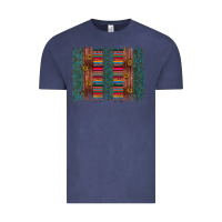 Vintage Denim sunflower serape brush stroke Vintage Tee - Artiststas
