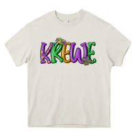 Cream mardi gras krewe Heavy Core Tee - MaliasSmallBusiness