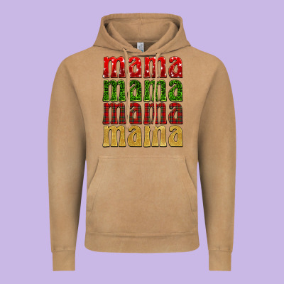 Christmas Mama Vintage Hoodie Designed By Barkaloodesign
