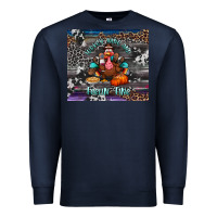 Navy turkey wine and feelin fine tumbler Premium Sweatshirt - BundleAndBundleShop