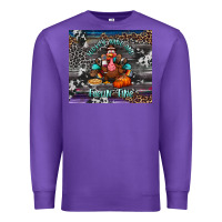 Purple turkey wine and feelin fine tumbler Premium Sweatshirt - BundleAndBundleShop