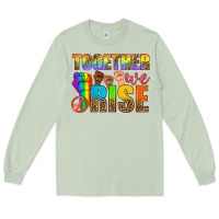Matcha LGBTQ+ together we rise Long Sleeve Tee - NancyCooperArtShop