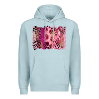 Blue Mist breast cancer brushstroke Premium Hoodie - FaDigitalArtStudio