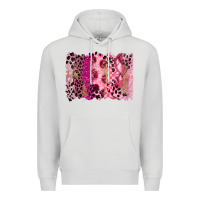 Dove Grey breast cancer brushstroke Premium Hoodie - FaDigitalArtStudio