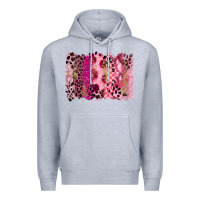 Heather Grey breast cancer brushstroke Premium Hoodie - FaDigitalArtStudio