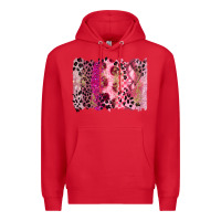 Red breast cancer brushstroke Premium Hoodie - FaDigitalArtStudio
