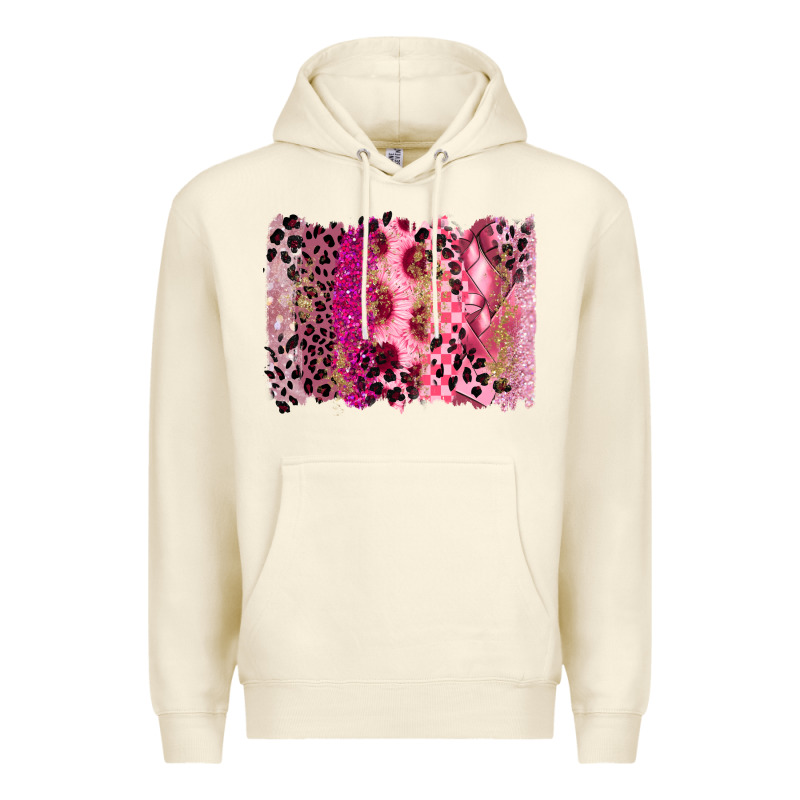 Breast Cancer Brushstroke Premium Hoodie by FaDigitalArtStudio | Teevron