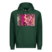 Sports Green breast cancer brushstroke Premium Hoodie - FaDigitalArtStudio