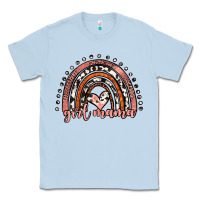 Dusty Blue girl mama western leopard rainbow Classic Tee - JahusDesignShop