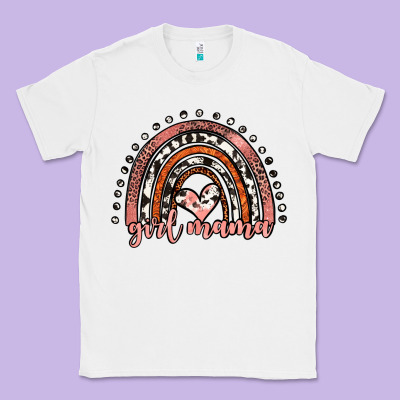 Girl Mama Western Leopard Rainbow Classic Tee Designed By Jahusdesignshop