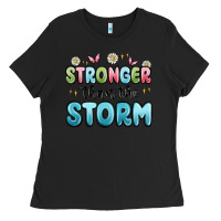 Black stronger than the storm Ladies Tee - MaliasSmallBusiness