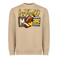 Mushroom Football mom yellow team color Heavyweight Sweatshirt - HowdyJamesFarm