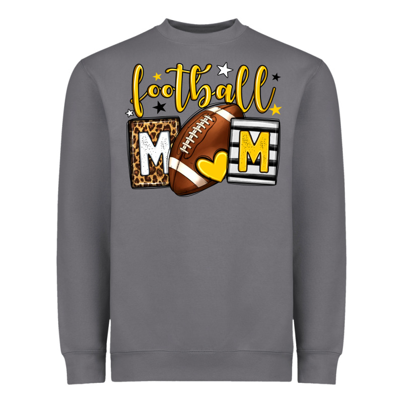 Football Mom Yellow Team Color Heavyweight Sweatshirt by HowdyJamesFarm | Teevron