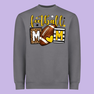 Football Mom Yellow Team Color Heavyweight Sweatshirt Designed By Howdyjamesfarm