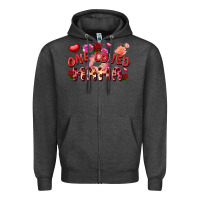 Charcoal Heather One loved mama Valentine's Day Zipper Hoodie - FaDigitalArtStudio