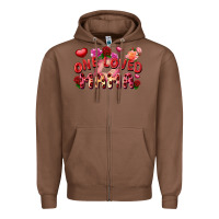 Chestnut One loved mama Valentine's Day Zipper Hoodie - FaDigitalArtStudio