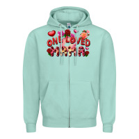 Seafoam One loved mama Valentine's Day Zipper Hoodie - FaDigitalArtStudio