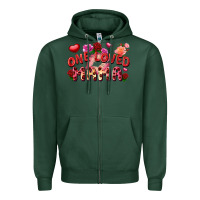 Sports Green One loved mama Valentine's Day Zipper Hoodie - FaDigitalArtStudio