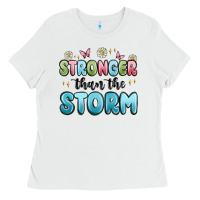 White stronger than the storm Ladies Tee - MaliasSmallBusiness