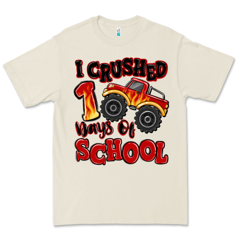I Crushed 100 Days Of School Monster Truck Premium Tee by MaliasSmallBusiness | Teevron