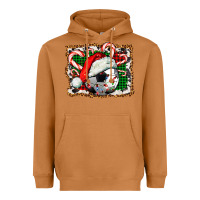 Meerkat Soccer Ball Christmas With Hat And Candy Cane Heavyweight Hoodie - FaDigitalArtStudio