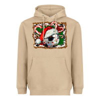 Mushroom Soccer Ball Christmas With Hat And Candy Cane Heavyweight Hoodie - FaDigitalArtStudio