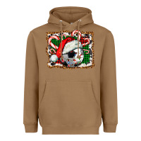 Toasted Coconut Soccer Ball Christmas With Hat And Candy Cane Heavyweight Hoodie - FaDigitalArtStudio