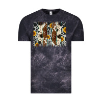 Cloud Black sunflower cowhide brush stroke Vintage Tee - Artiststas