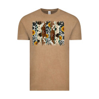 Vintage Coffee sunflower cowhide brush stroke Vintage Tee - Artiststas